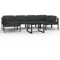 VidaXL 7-tlg. Garten-Lounge-Set mit Kissen Aluminium Anthrazit