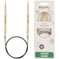 KnitPro K22252 Rundstricknadel, Bamboo, Braun, 80 cm x 6.5