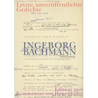 Suhrkamp Letzte, unveröffentlichte Gedichte