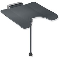Hewi System 900 Duschklappsitz 900.51.214XA92 Edelstahl geschliffen, Polyamid anthrazit,