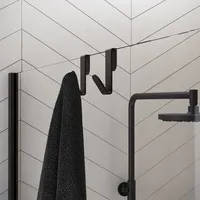 Cosmic Architect S+ Duschhaken WJC235A0023036 2er Set, schwarz matt
