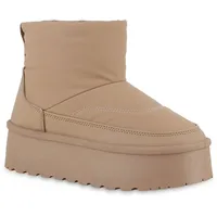 VAN HILL Damen Winter Boots in Hellbraun