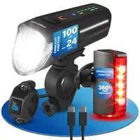 Fischer LED-Akku Beleuchtungs-Set Twin Stop 100 +80 Lux Fernlicht
