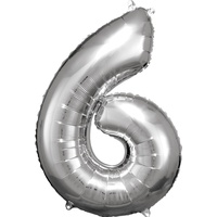 Amscan Folienballon Zahl 6
