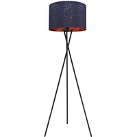 GLOBO Stehlampe Wohnzimmerleuchte Stehleuchte Schlafzimmerlampe Flurleuchte, Metall Schwarz Textil