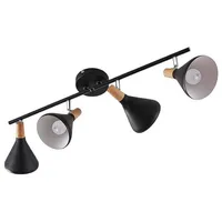 LINDBY Deckenleuchte Arina, 68 cm, schwarz, 4-flammig, E14