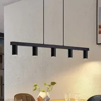LINDBY Baliko 5-flg. 116 cm rechteckig schwarz