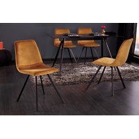 Riess-Ambiente Stuhl AMSTERDAM CHAIR - Retro senfgelb Samt Designklassiker