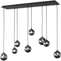 Fischer & Honsel LED-Hängeleuchte Bala 8-flammig G9 Rauchglas