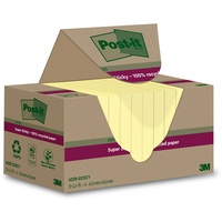 Post-it Super Sticky Recycling Notes Haftnotizen extrastark gelb, 12