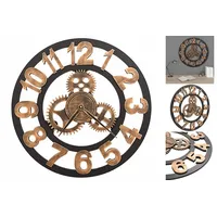 VidaXL Wanduhr Metall 58 cm Golden und Schwarz