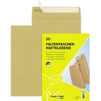 MAILmedia Faltentasche 30011594 B4 130g ohne Fenster, haftklebend braun