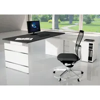 Kerkmann Kompaktschreibtisch »Stage One« mit Sideboard, grau, 180x74x80 cm