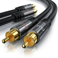 Primewire Stereo-Cinch Audio-Kabel, RCA, HiFi Audio-Kabel mehrfach geschirmt, 2x