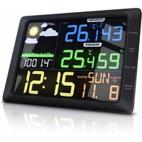 Bearware Wetterstation mit Außensensor, LCD Farbdisplay, Wettervorhersage, Luftdruck, Temperatur