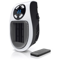 Brandson 500W Steckdosen Heizlüfter, Mini Keramikheizgerät mit Fernbedienung, Überhitzungsschutz,