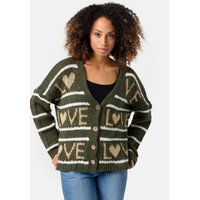 Pm selected Strickjacke mit Love Muster in Einheitsgröße PM68