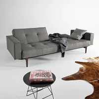 Innovation Living Schlafsofa mit Armlehnen Splitback Styletto dunkel Stoff