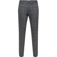 Only & Sons ONSMARK Slim Check Chinos Schwarz 28