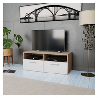 VidaXL TV-Schrank Holzwerkstoff 95x35x36 cm Eiche und Weiß