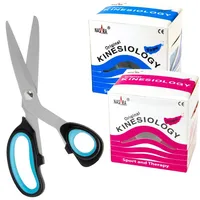 Nasara Kinesiologie Tape 2er Sparset mit Tape-Schere 10 m