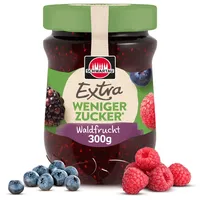 Schwartau Extra Weniger Zucker Waldfrucht, zuckerreduzierter Fruchtaufstrich, 300g