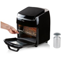 Domo Heißluftfritteuse Mini Backofen Grill mit Rotierkorb & Salzstreuer