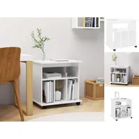 VidaXL Rollschrank Hochglanz-Weiß 60x45x60 cm Holzwerkstoff