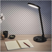 EMOS Tischlampe, LED Schreibtischlampe CHARLES, schwarz (550 lm)