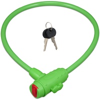 Relaxdays Fahrradschloss Kinder, 2 Schlüssel, 70 cm lang, Schloss