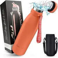 Vezato Trinkflasche Edelstahl - BPA-freie Isolierflasche 750 ml -