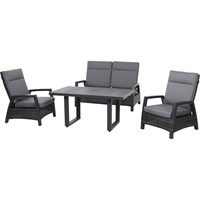 Siena Garden Lounge-Set Taranto 4-teilig Matt-Anthrazit