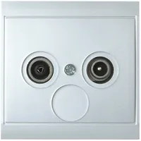 Kopp 113020083 Malta Antennensteckdose TV/RF, Farbe: silber