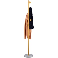 Relaxdays Kleiderständer gold Metall 5 Haken 29,0 x 172,0