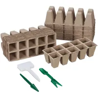 Relaxdays Anzuchttöpfe 240er Set 5 x 3,5 x 3,5
