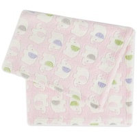 Bieco Babydecke Mädchen Rosa Elefanten | Baby Decke |