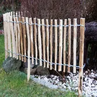 Sevico Staketenzaun 35cm x 5m mit Lattenabstand 7-8cm mit