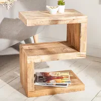 Riess-Ambiente Beistelltisch S Braun Mangoholz 60 x 45 x