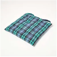 Homescapes Sitzkissen Blackwatch mit Schottenmuster, 100% Baumwolle, 40 x