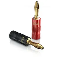 Primewire Audioadapter Bananenstecker für Kabel bis 4mm2 für Lautsprecherkabel,