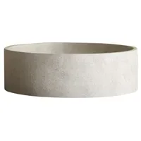 Tikamoon Rundes Waschbecken Gina aus grauem Beton