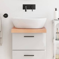 VidaXL Waschtischplatte Hellbraun 40x50x(2-6) cm Massivholz Behandelt
