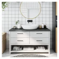 VidaXL Waschtischplatte Dunkelbraun 100x30x(2-6)cm Massivholz
