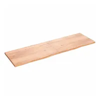 VidaXL Schneidebrett Waschtischplatte Hellbraun 200x60x(2-4) cm Massivholz Behandelt, Eichenholz