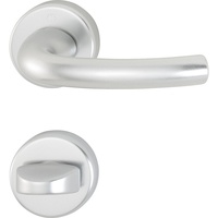 HOPPE 2951344 Drückergarnitur Tokyo mit Rosetten WC, silber eloxiert