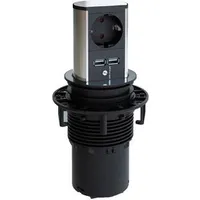 Bachmann Einbausteckdose 2 m Silber