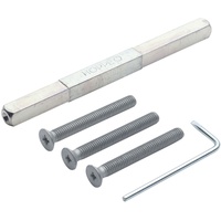 HOPPE 11945448 Befestigungsset zu Sicherheits-Drückergarnitur Türstärke 42-52 mm,
