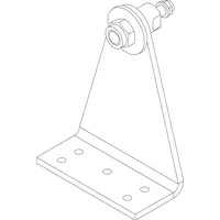 Hautau Hautau, Winkelkonsole WK3 zu Spindelantrieb, Aluminium silber eloxiert