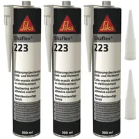 Vasalat Sikaflex-223 Haftstarker 1K-PU Klebe-Dichtstoff, 300ml, Schwarz, 3-Set m.5