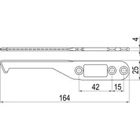 Abs Mitnehmerhaken-Gegenstück SF, 164 x 25 x 4 mm,